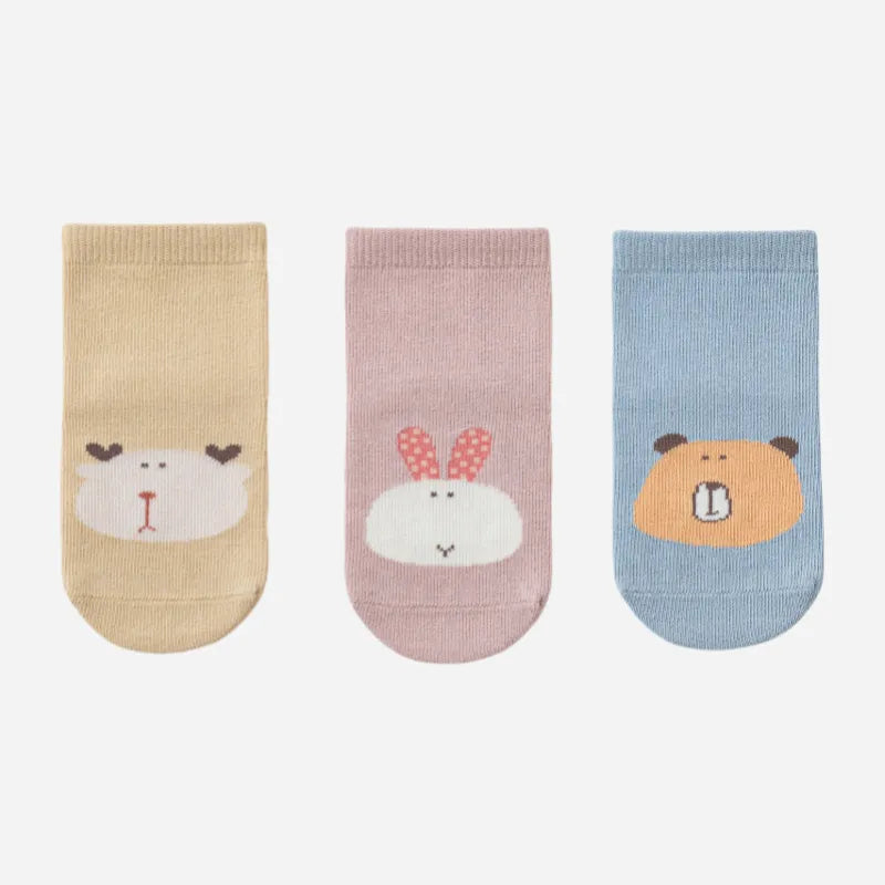 Babies' Baby Non-Slip Floor Socks -3 Pairs