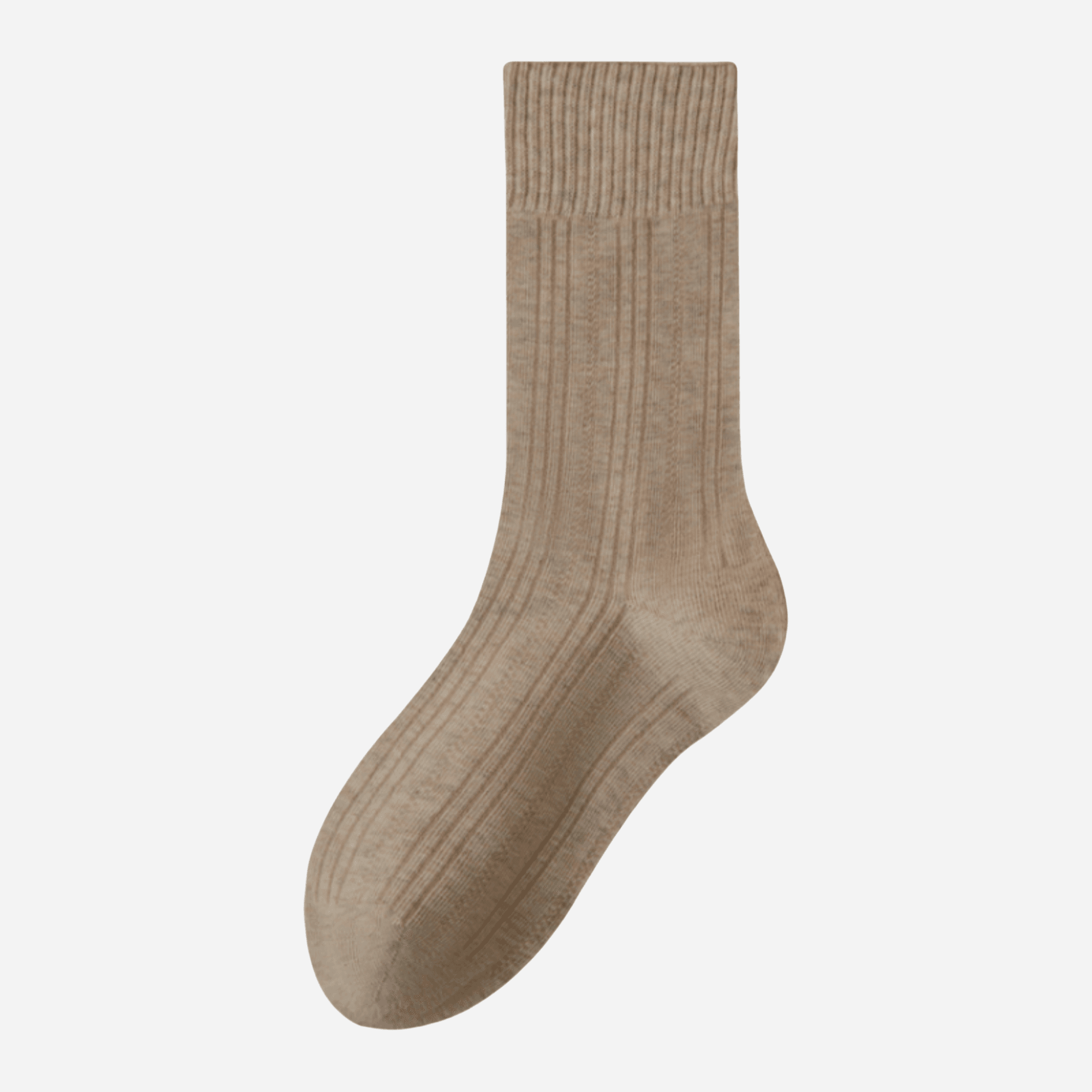 Women's Premium Long-Staple Cotton Ribbed Socks - Single Pair