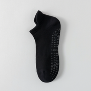 Men's 92% Cotton Non-Slip Yoga Ankle Socks - product photo showing secure grip comfort