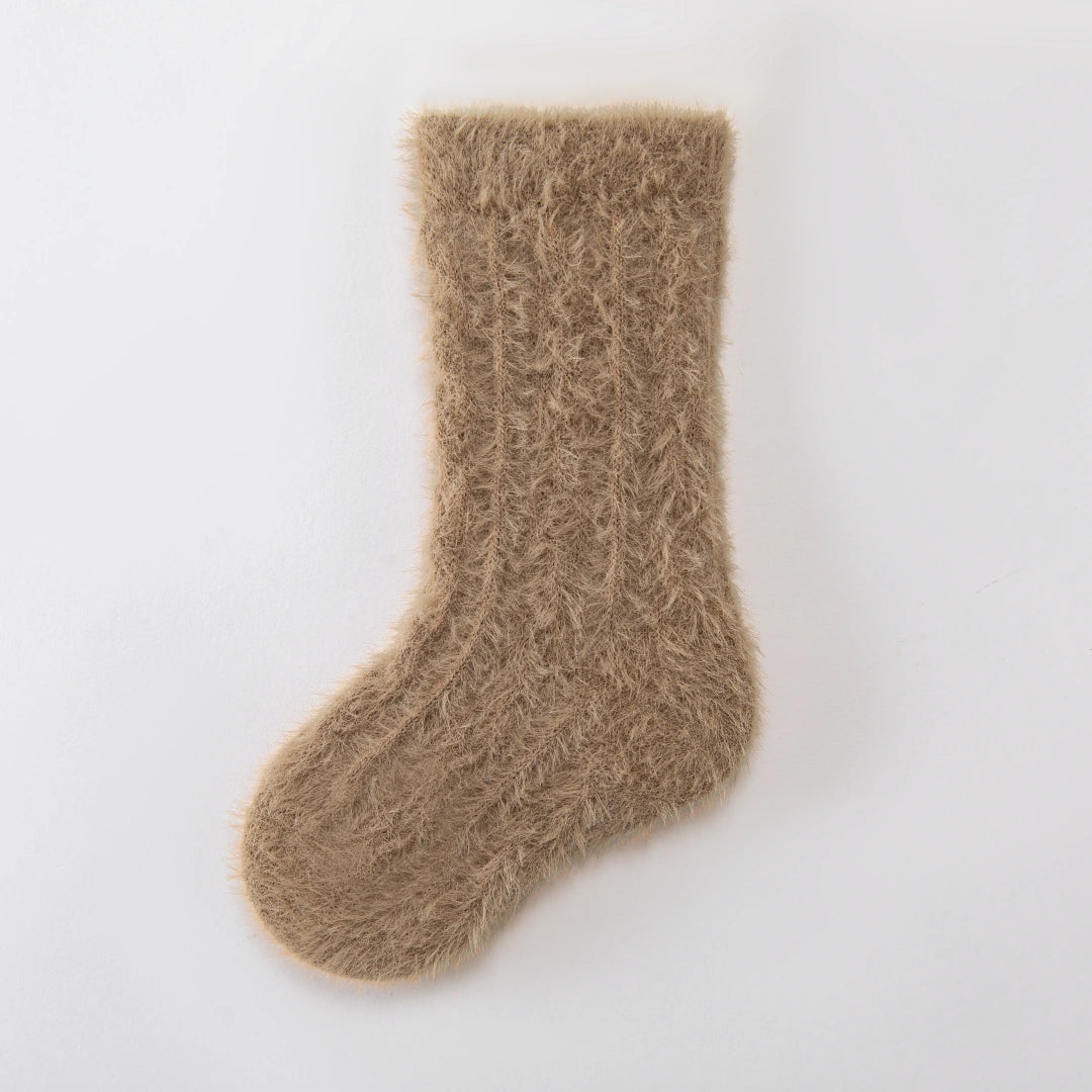 Baby’s Winter Marshmallow' Mink Velvet Fuzzy Crew