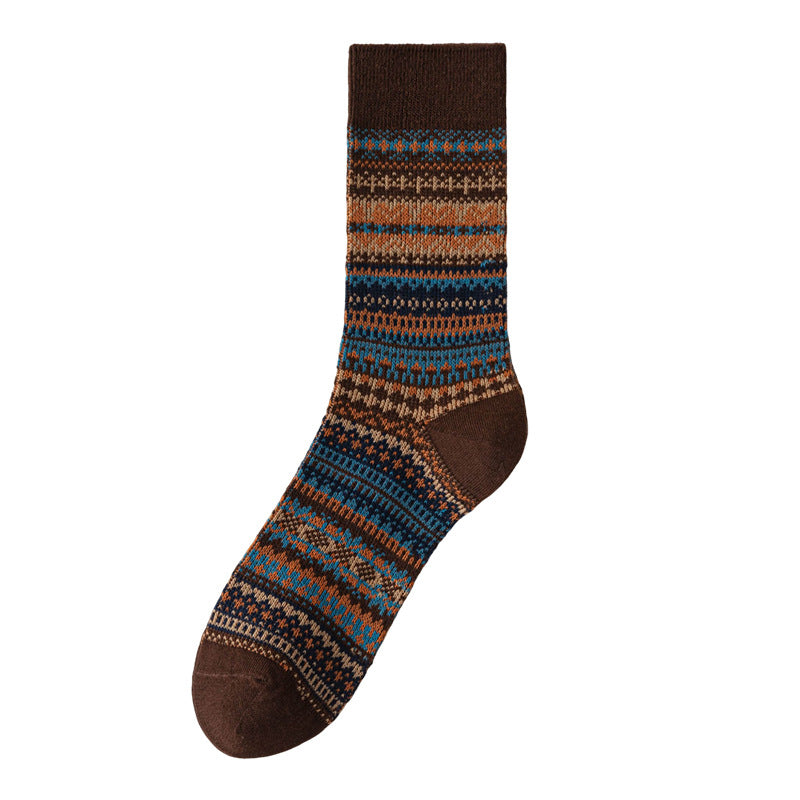 Men's Retro British Style Crew Socks