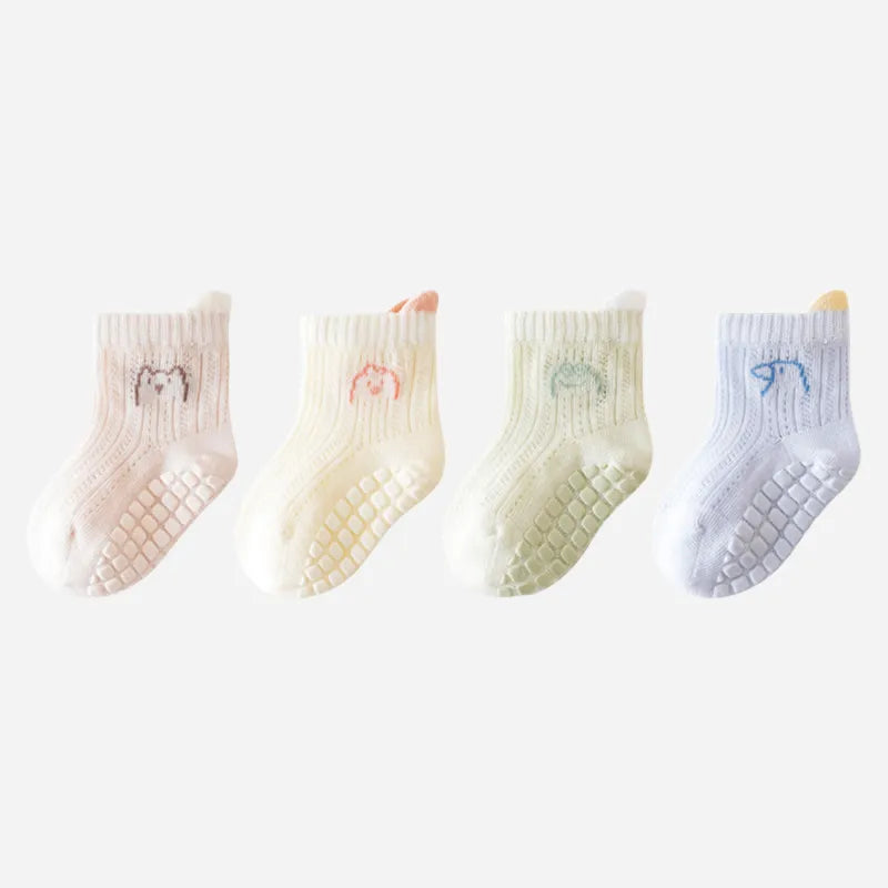 Babies Steady Grid Grip Socks-4 Pairs