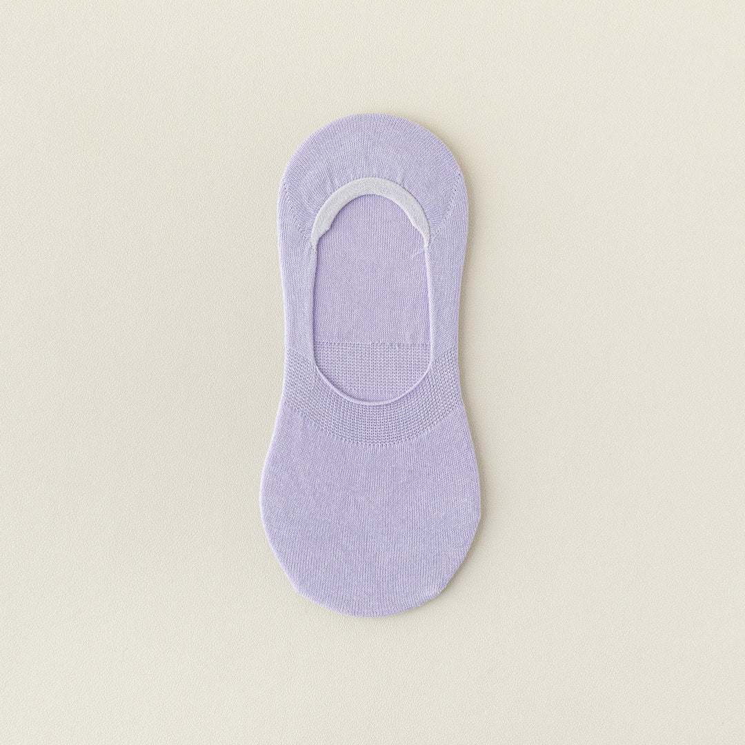Women's Mulberry Silk & Modal Ultra-Thin No-Show Socks - product photo showing modal and mulberry silk comfort