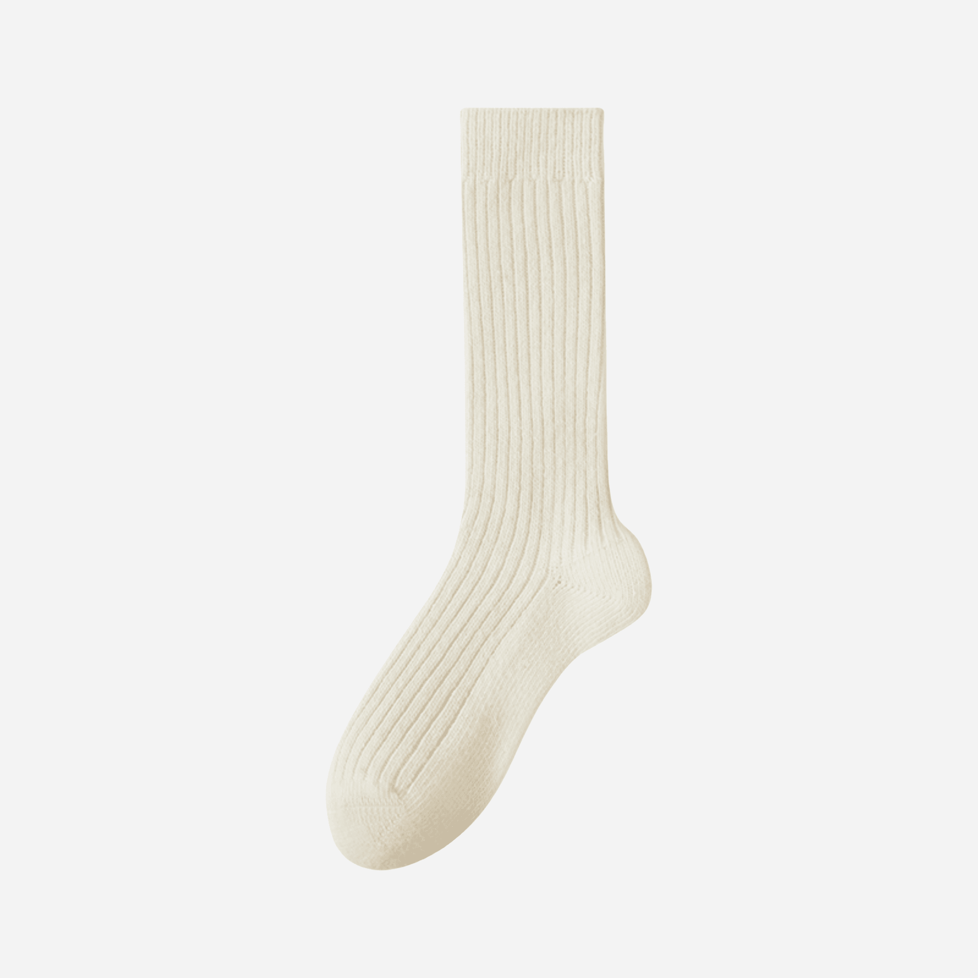 Women's Warm Wool Ribbed Socks  - Single Pair