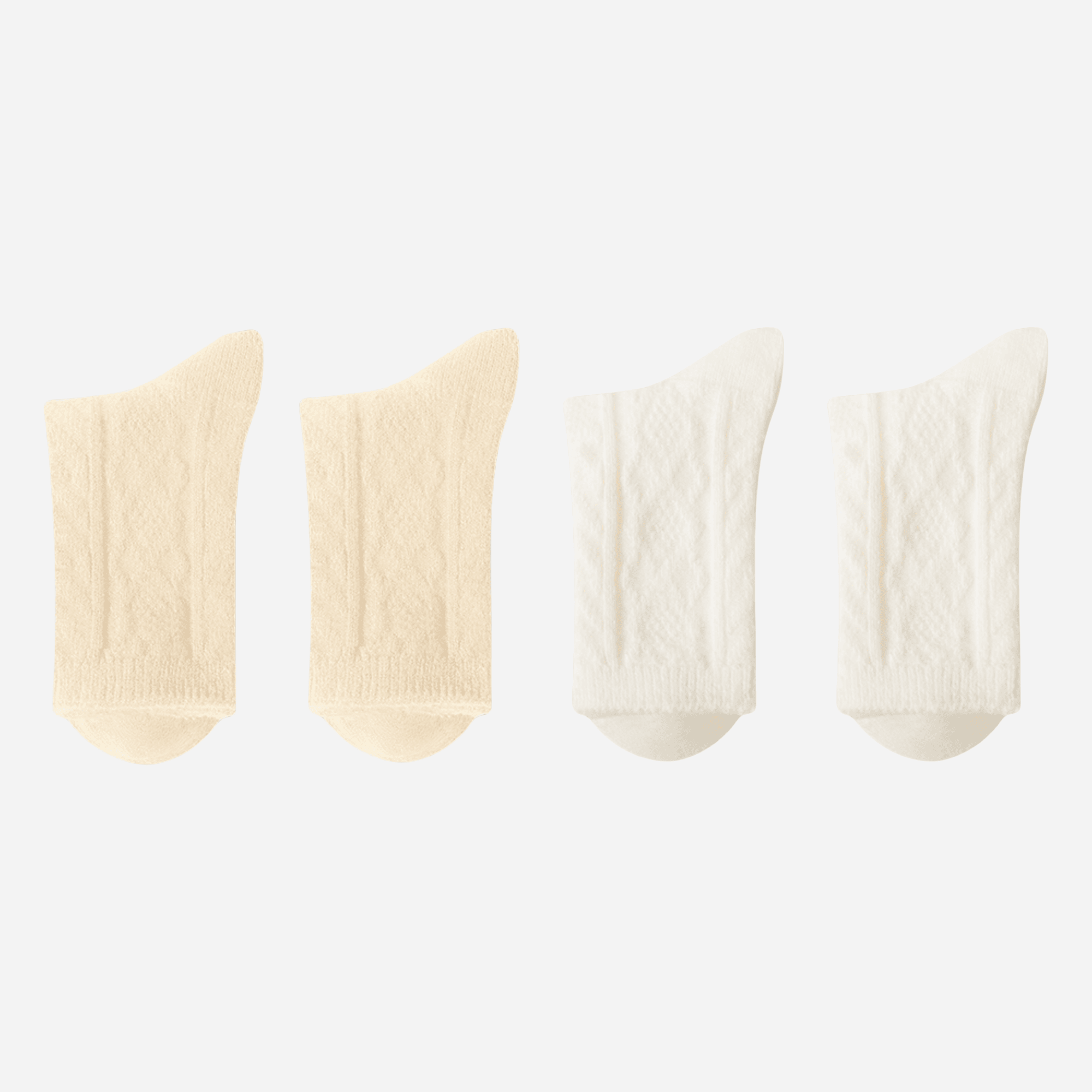 Women's Cozy Cable Knit Crew Socks - 4 Pairs