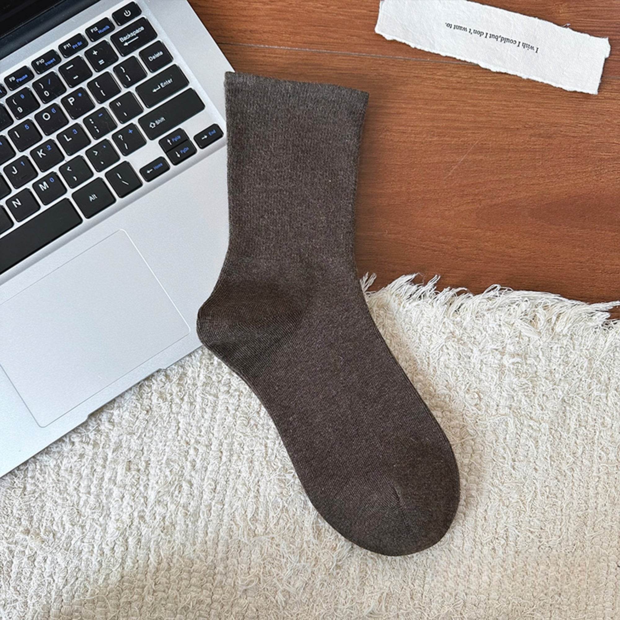 Women's Soft Cotton Crew Socks - Single Pair