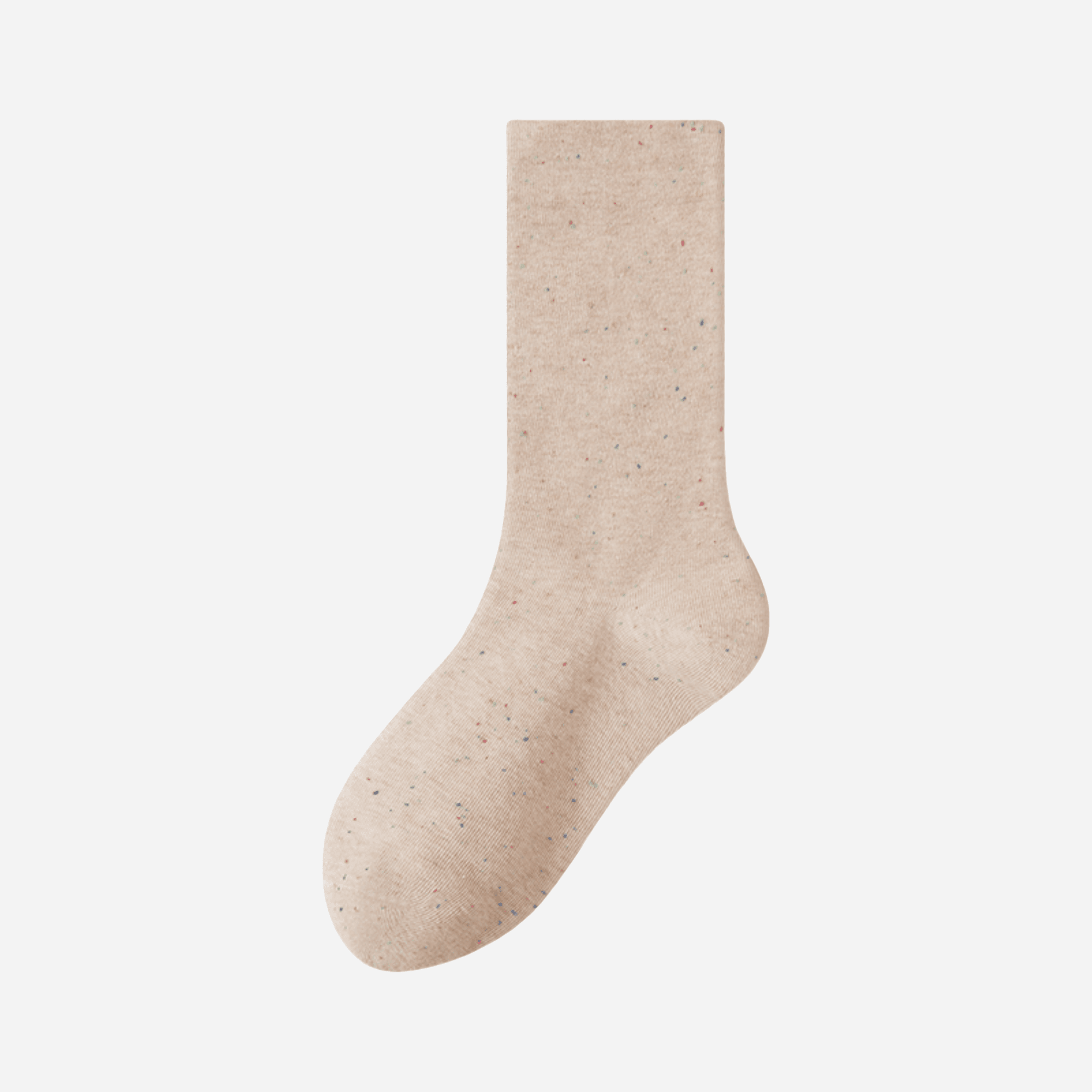 Women's Seamless Speckled Cotton Crew Socks - Single Pair