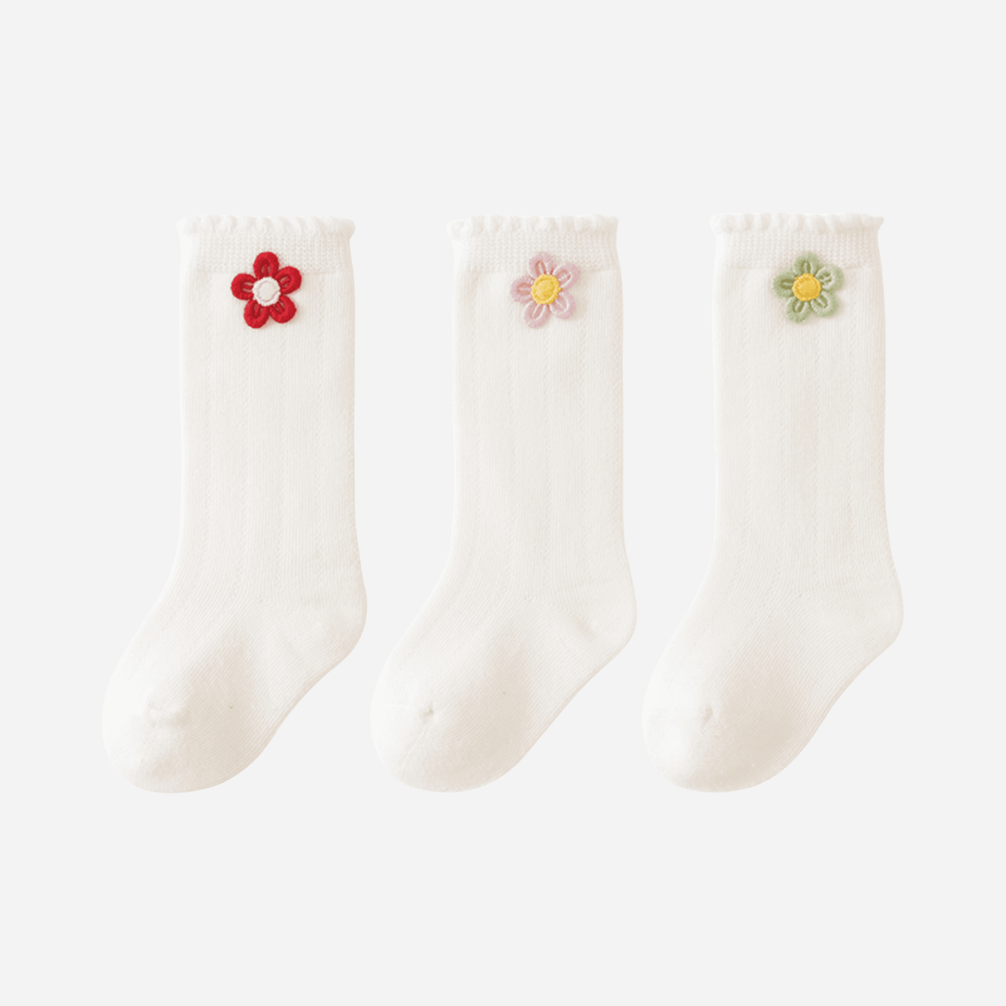 Babies The Daisy Chain Knee-Highs-3 pack - Weavasocks