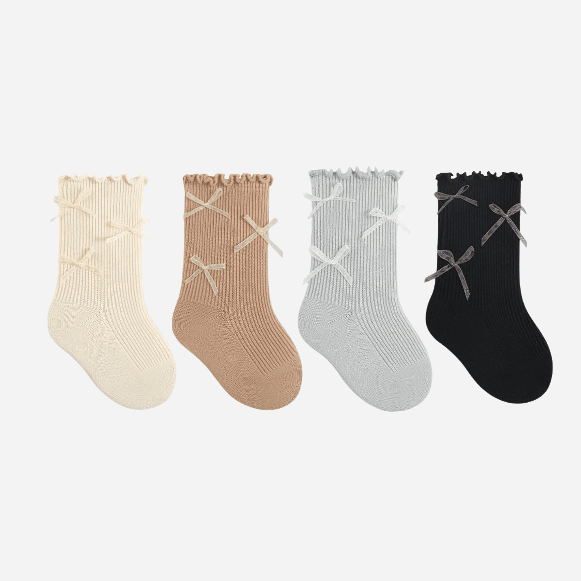 Babies Ballerina Bow Socks-4 Pack - Weavasocks