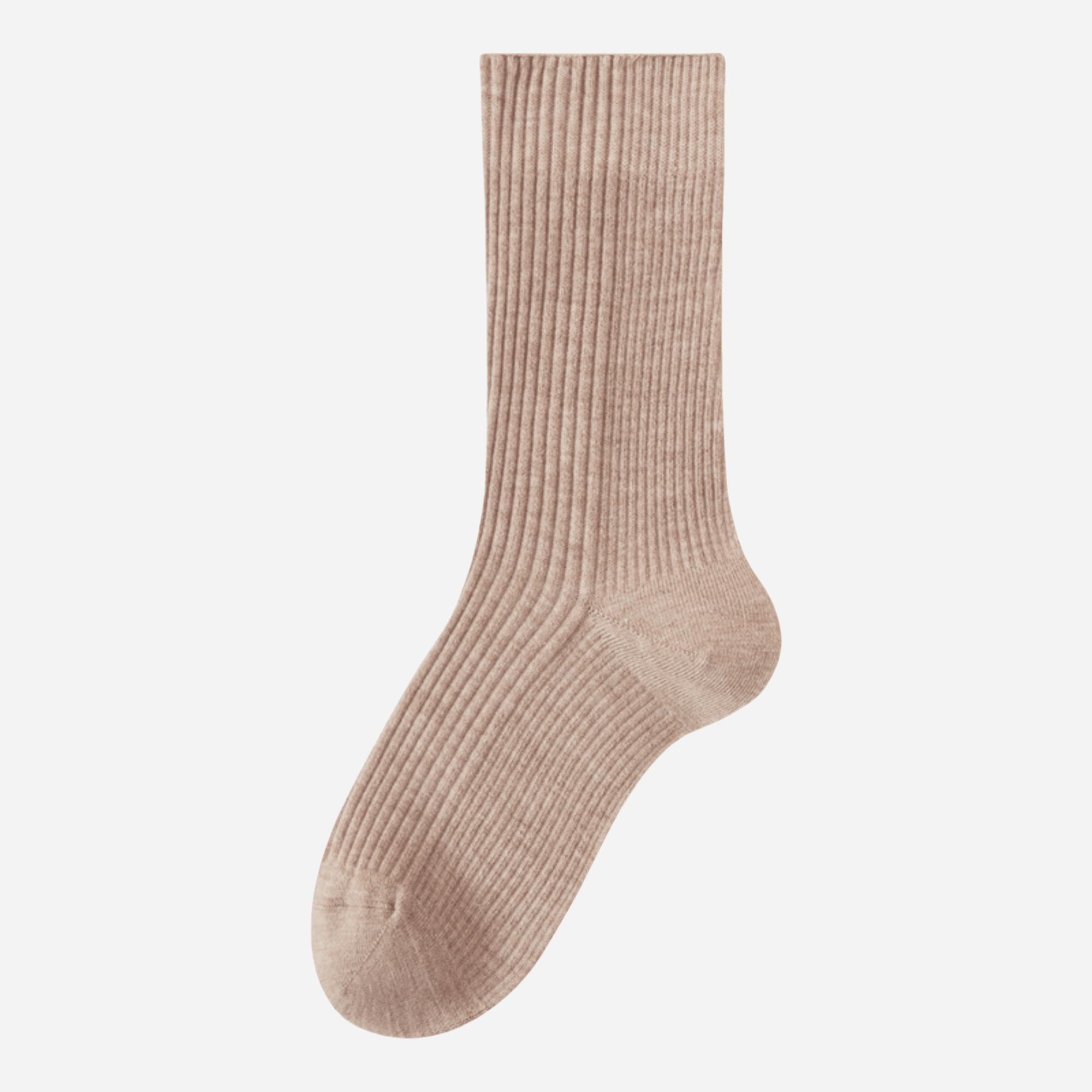 Women's Luxe Wool & Silk Ribbed Socks - Single Pair