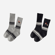 Kid's Preppy Pup Crew Socks - 2 Pairs - Weavasocks