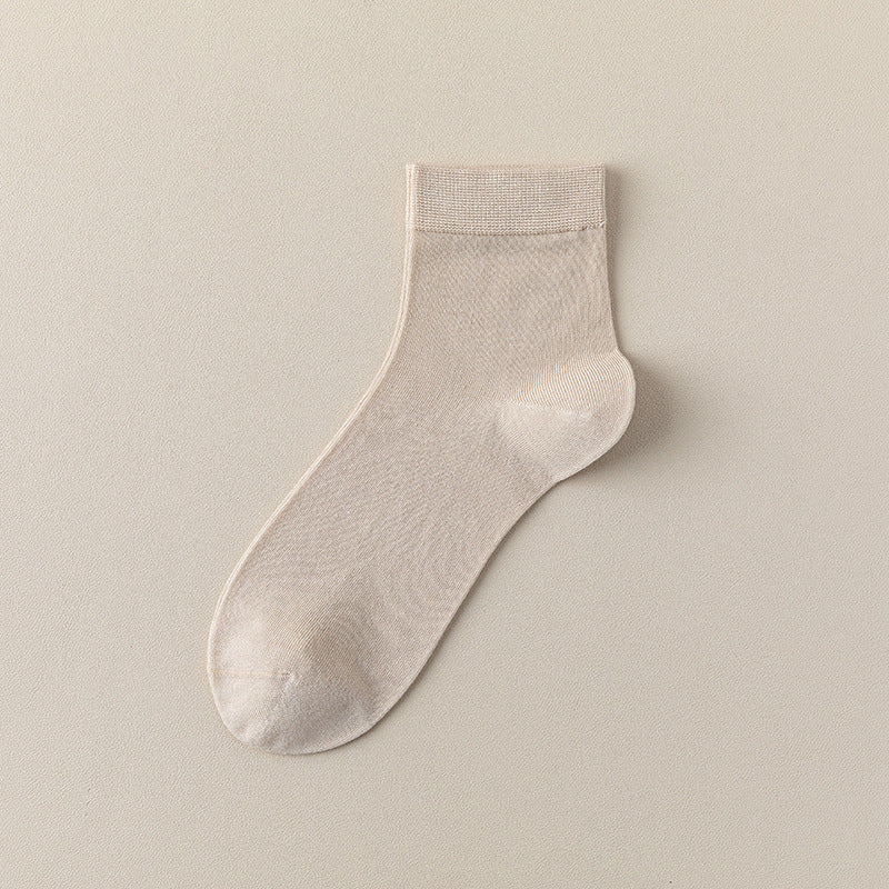 Women's 10% Silk & Modal Antibacterial Ankle Socks - product photo showing modal and mulberry silk comfort