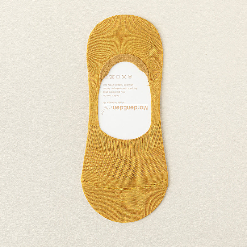 Men's 92% Cotton Breathable Mesh Boat Socks