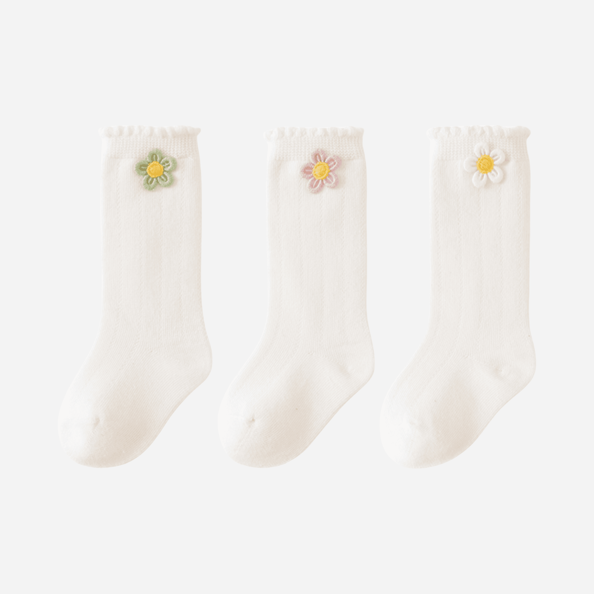 Babies The Daisy Chain Knee-Highs-3 pack - Weavasocks