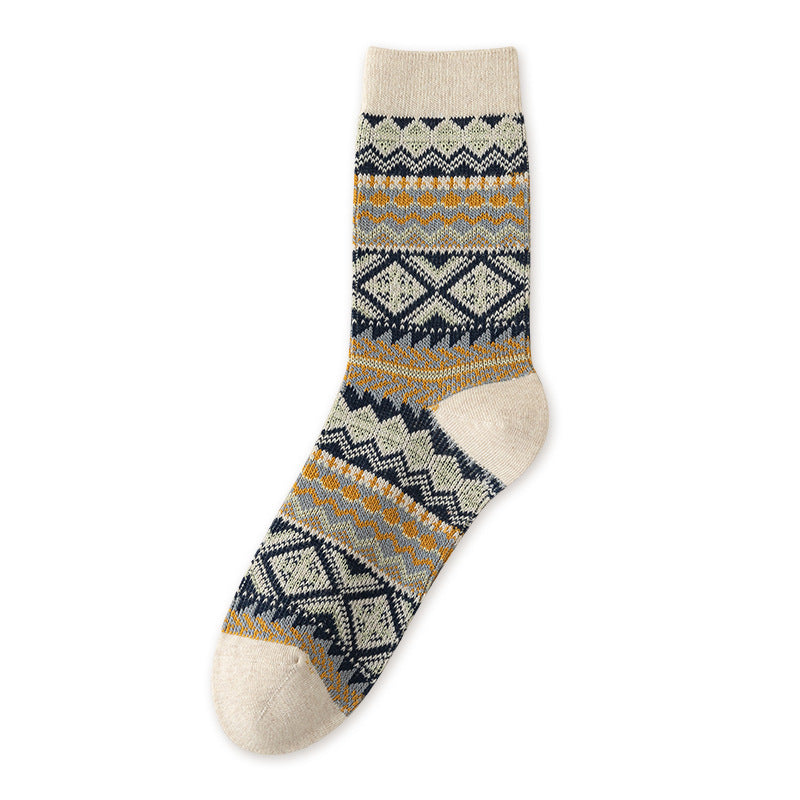 Men's Vintage Fair Isle Crew Socks