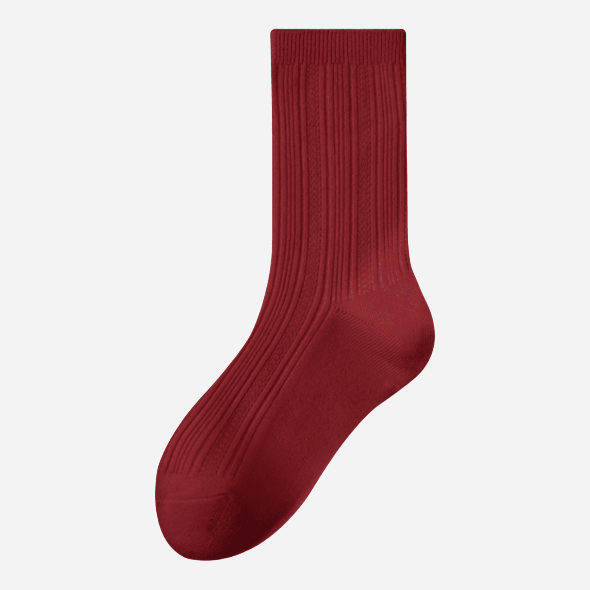 Women's Luxury Wool & Silk Ribbed Socks - Single Pair