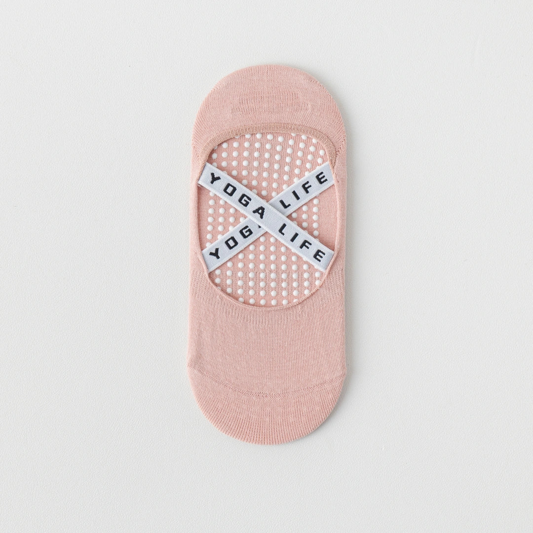 Women's 95% Cotton Yoga Ballet Socks - product photo showing secure grip comfort