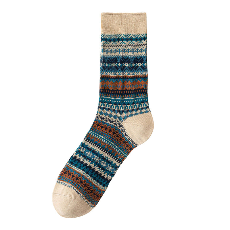 Men's Retro British Style Crew Socks