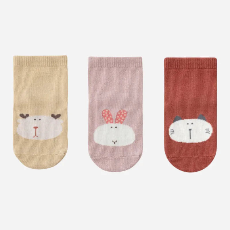 Babies' Baby Non-Slip Floor Socks -3 Pairs