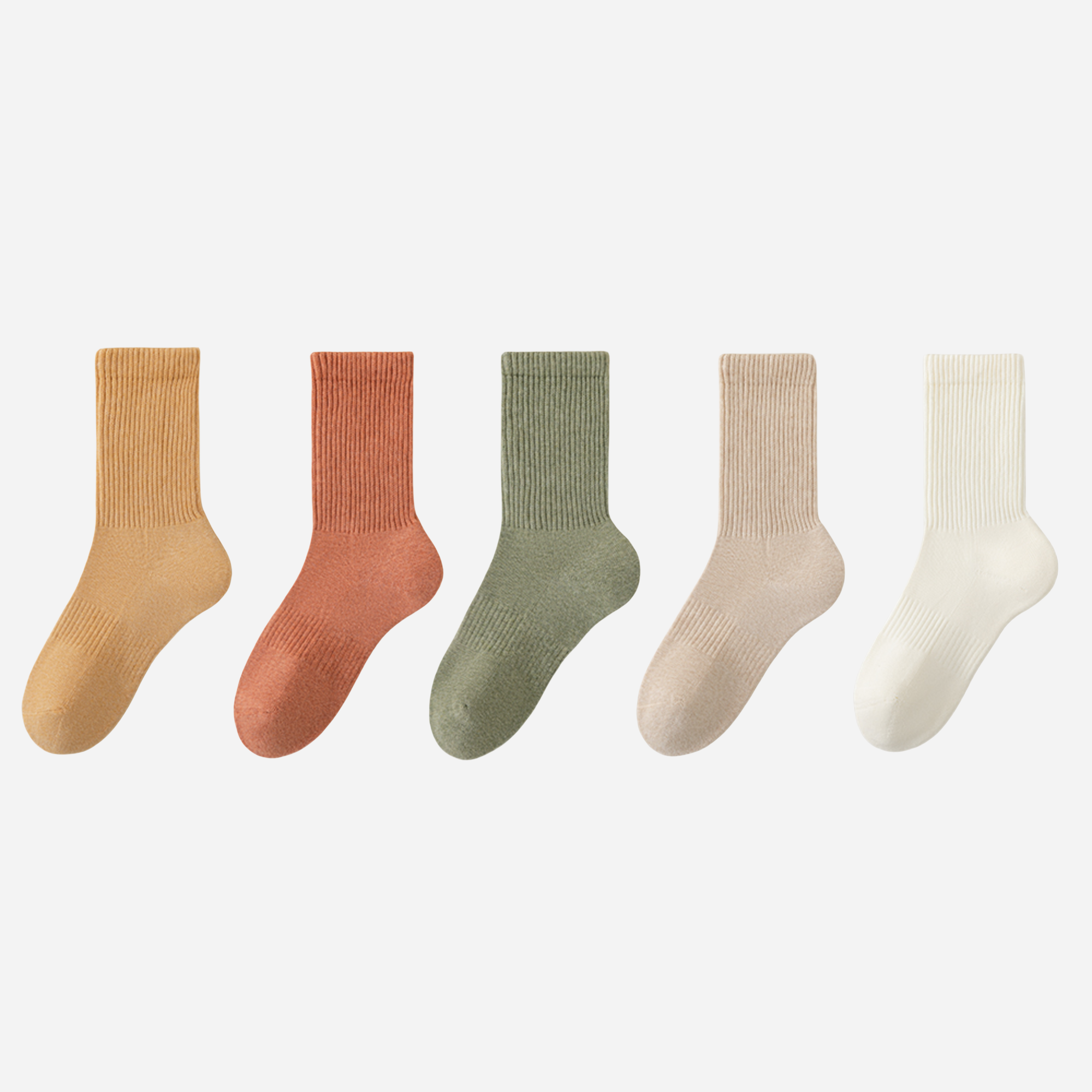 Women's Plush Terry Crew Socks-5 Pack
