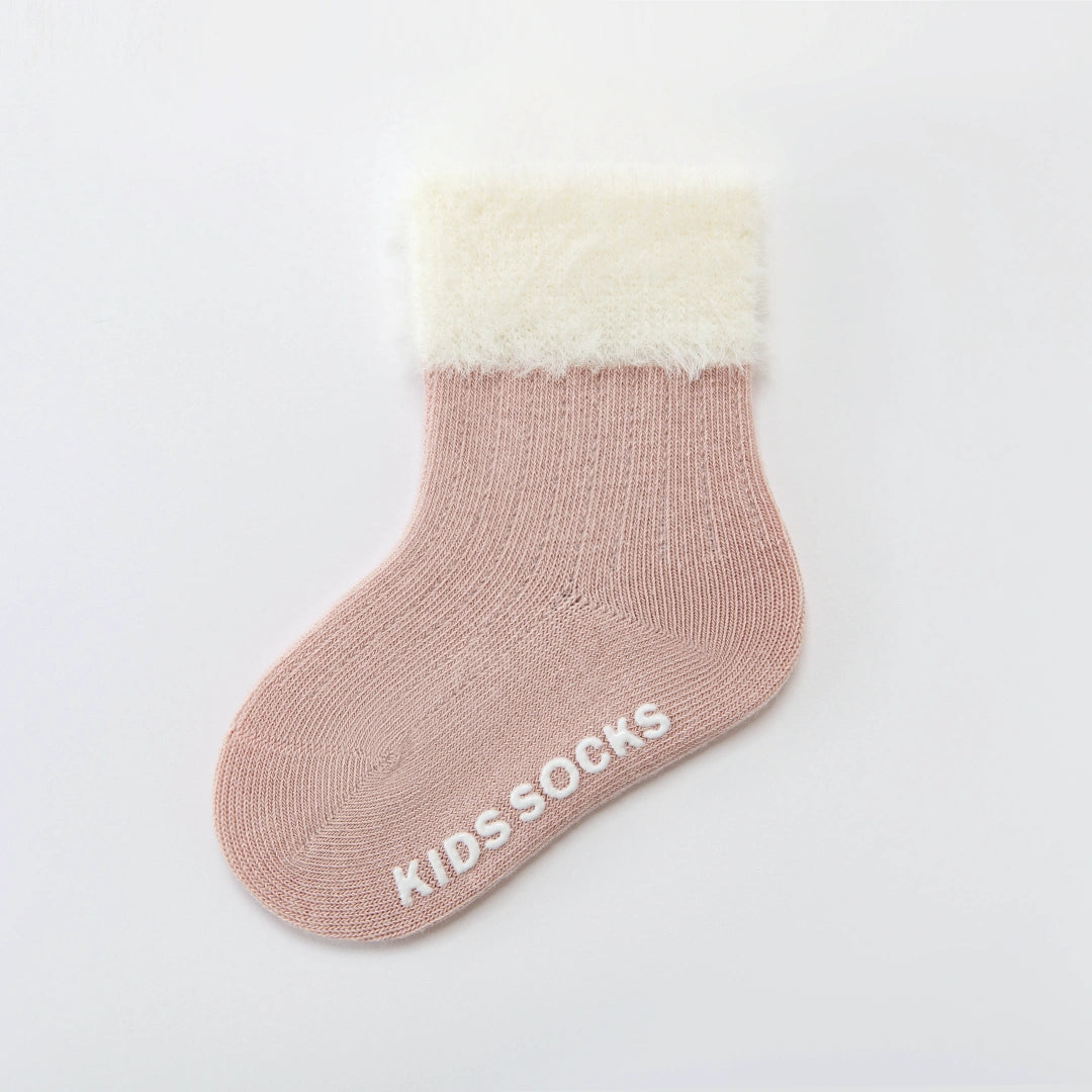 Baby’s Snowy Day' Fuzzy Chenille Cuff Boot Socks
