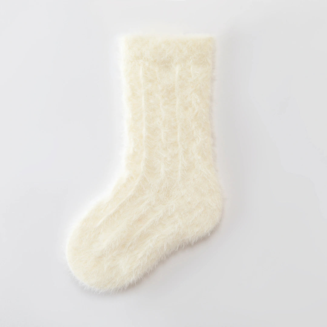 Baby’s Winter Marshmallow' Mink Velvet Fuzzy Crew