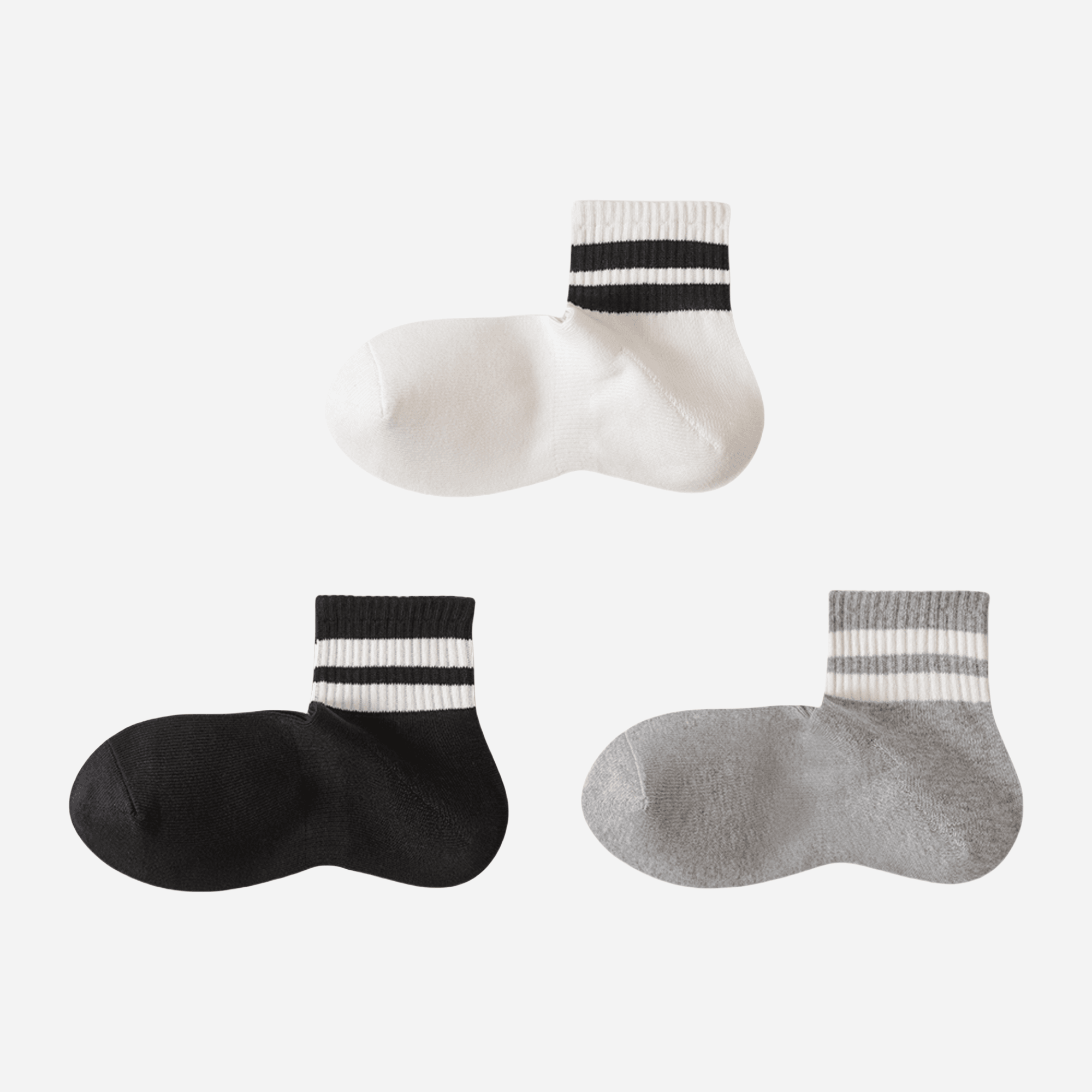 Men's Retro Stripe Ankle Socks-5 Pack