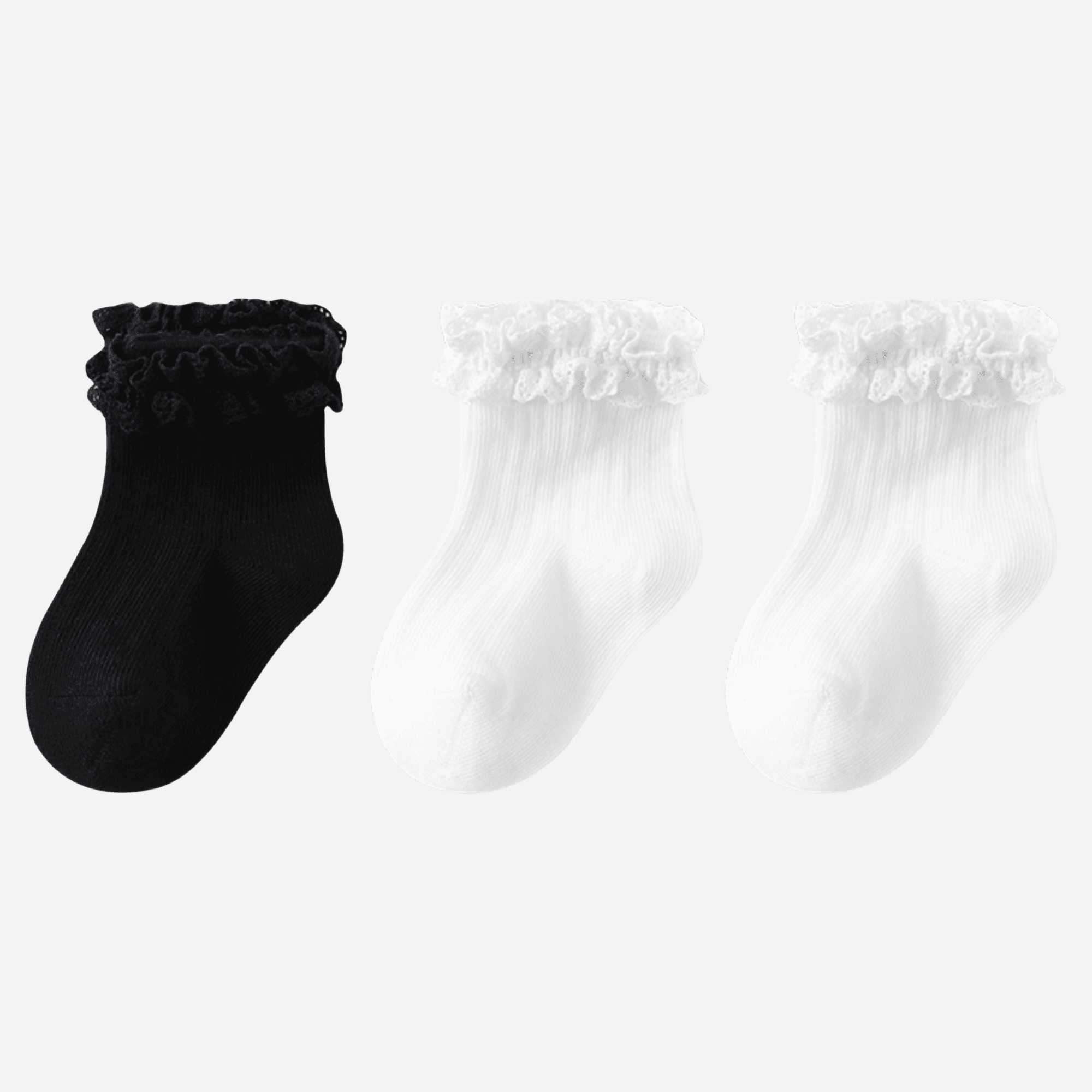 Babies Petal Cuff Ankle Socks-3 pack - Weavasocks