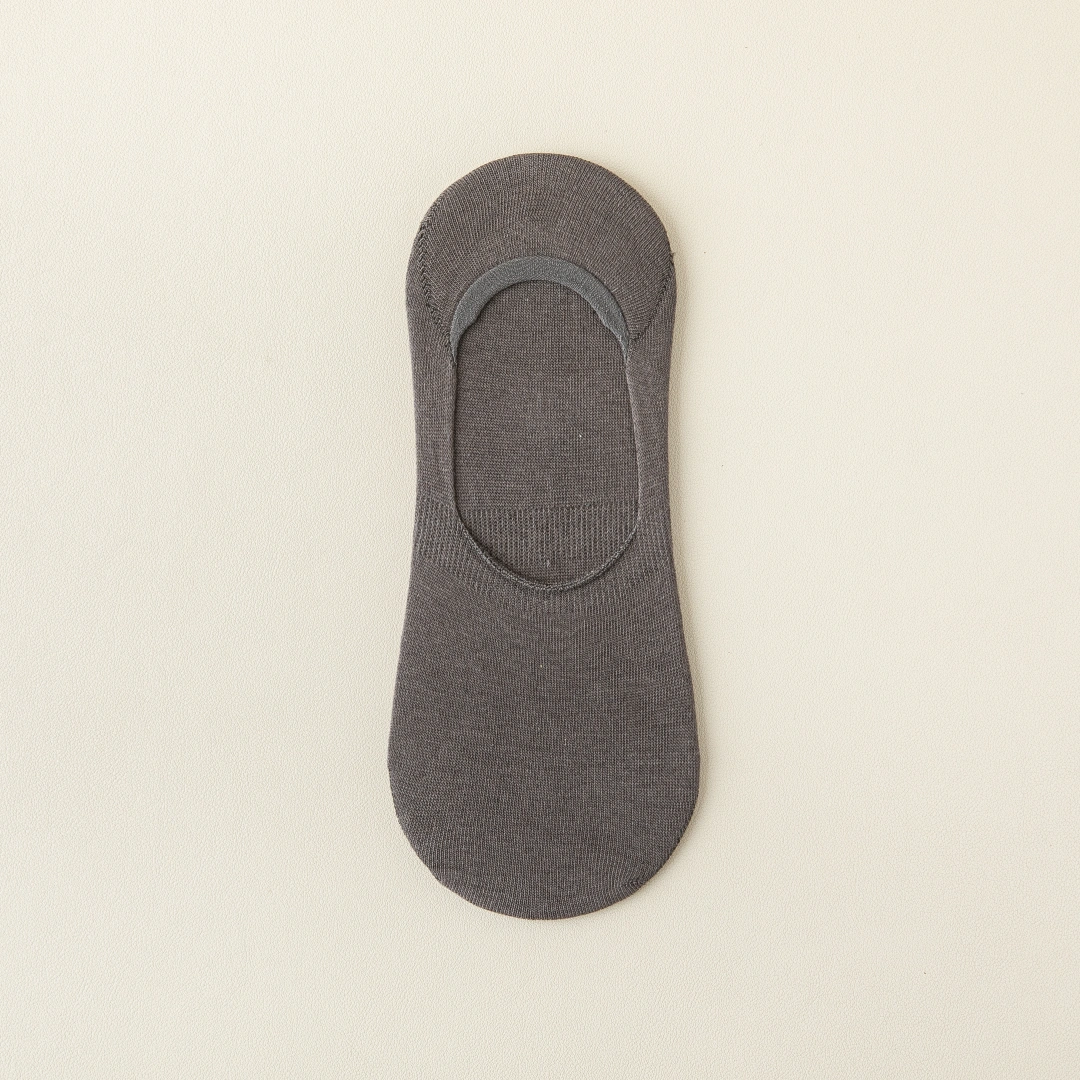 Men's Mulberry Silk & Modal Ultra-Thin No-Show Socks - product photo showing modal and mulberry silk comfort