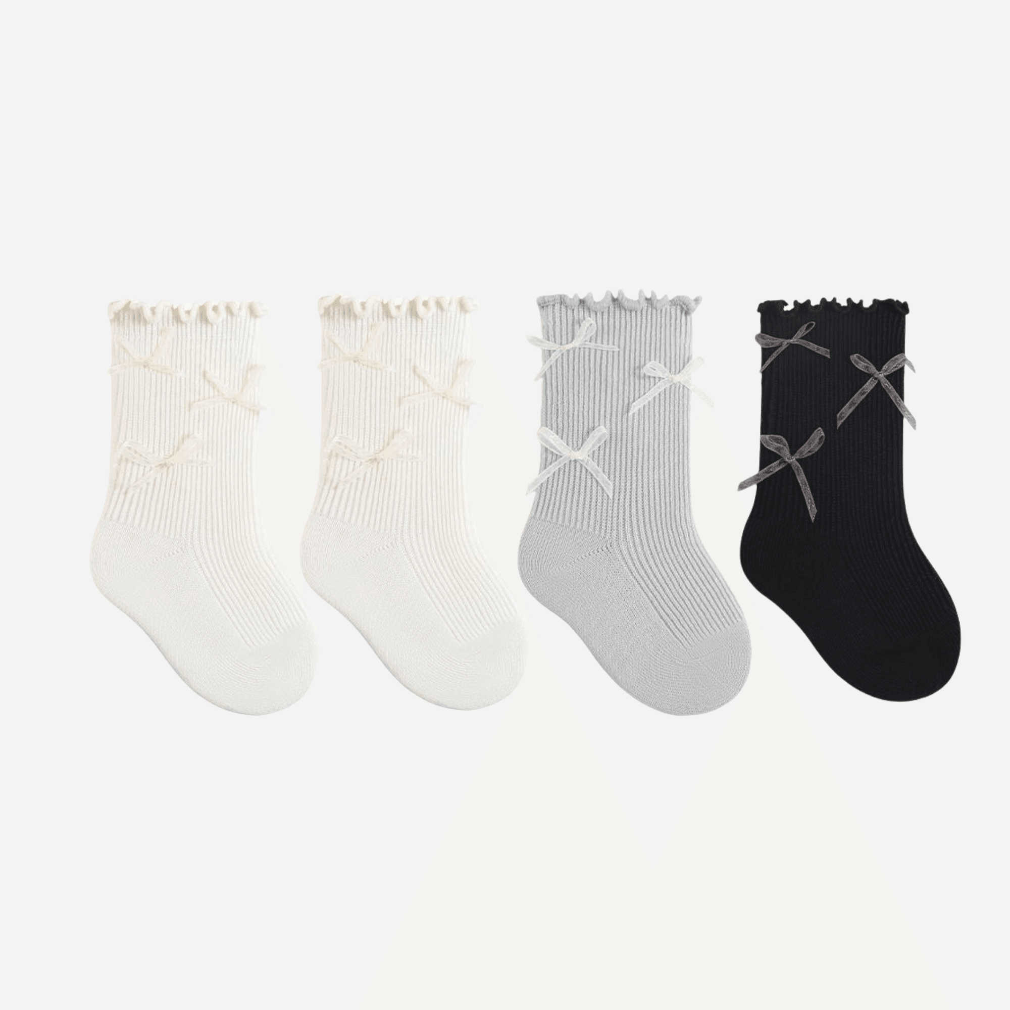 Babies Ballerina Bow Socks-4 Pack - Weavasocks