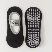 Women's Mercerized 92% Cotton Pilates Socks - product photo showing secure grip comfort