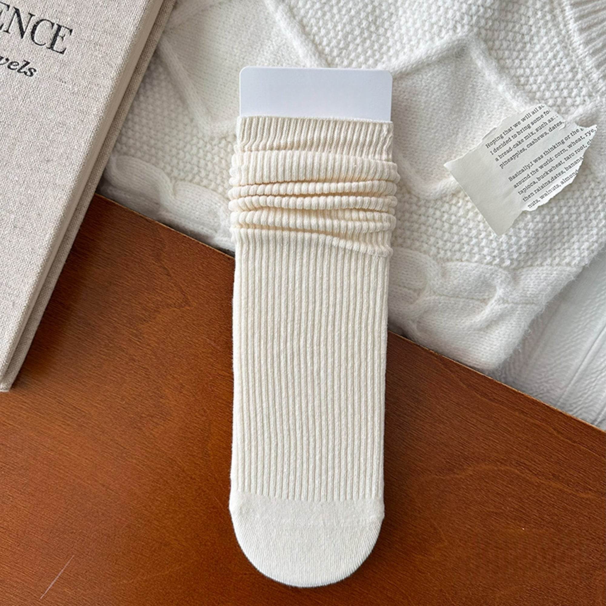 Women's Minimalist Ribbed Crew Socks - Single Pair