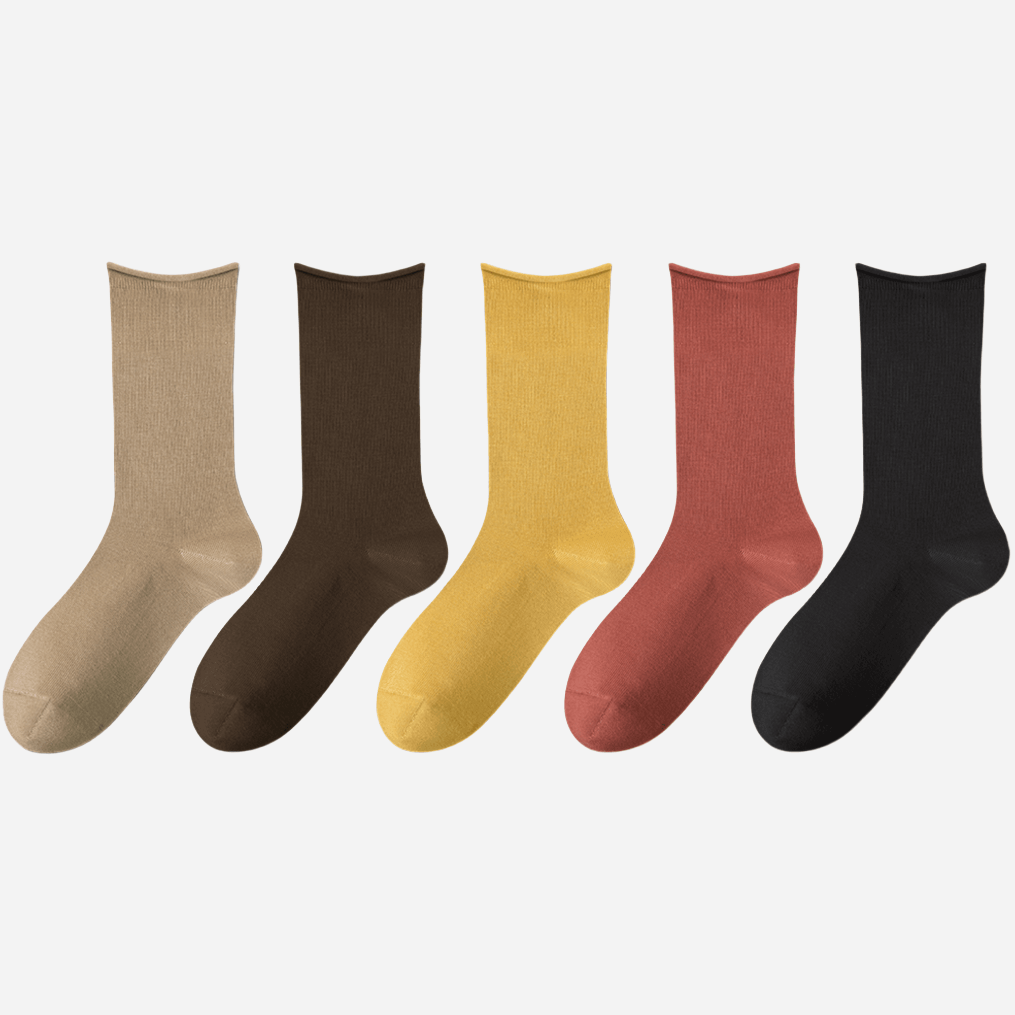 Women's The Soft Roll Comfort Crew-5 Pack - Weavasocks