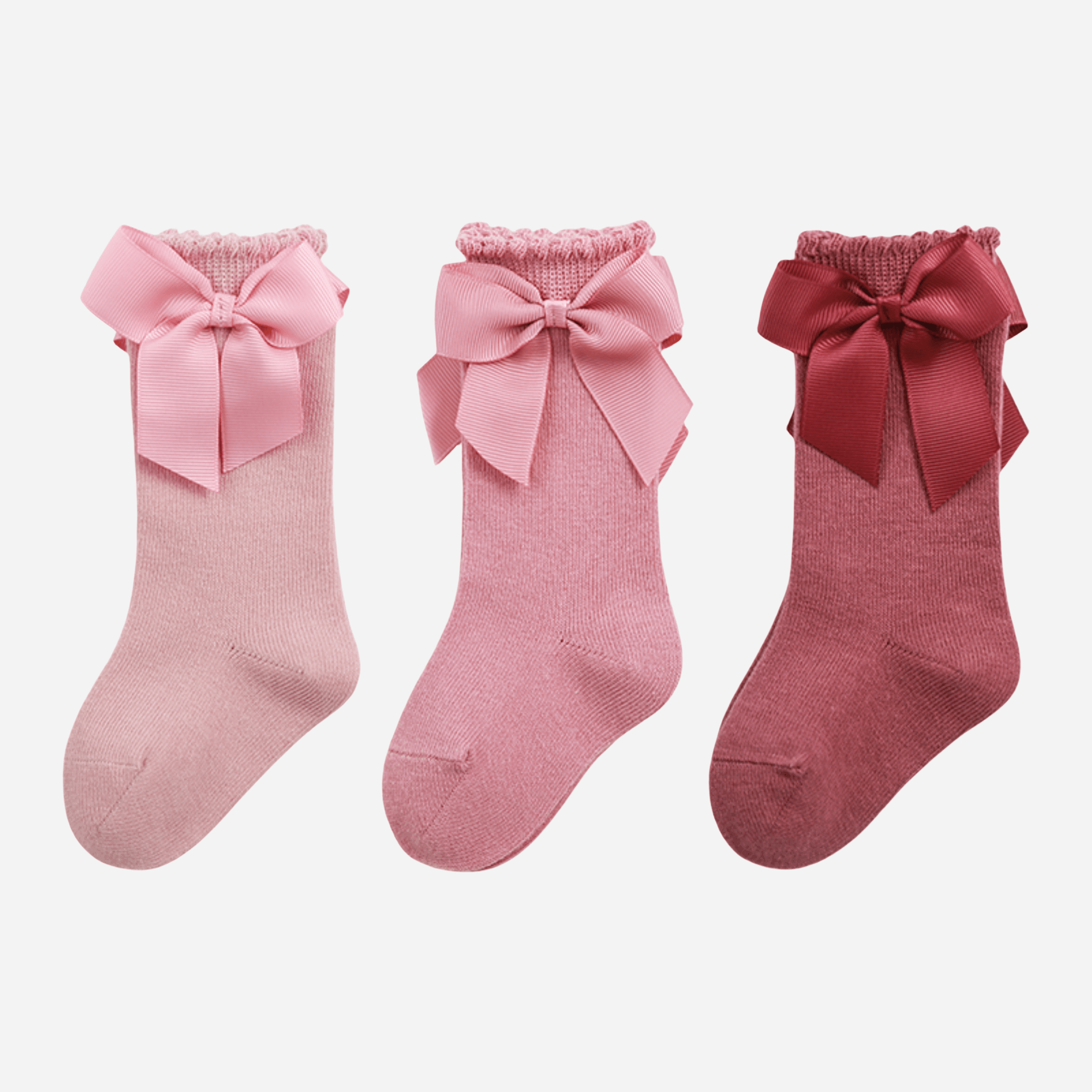 Babies The Grand Bow Knee-Highs-3 pack - Weavasocks