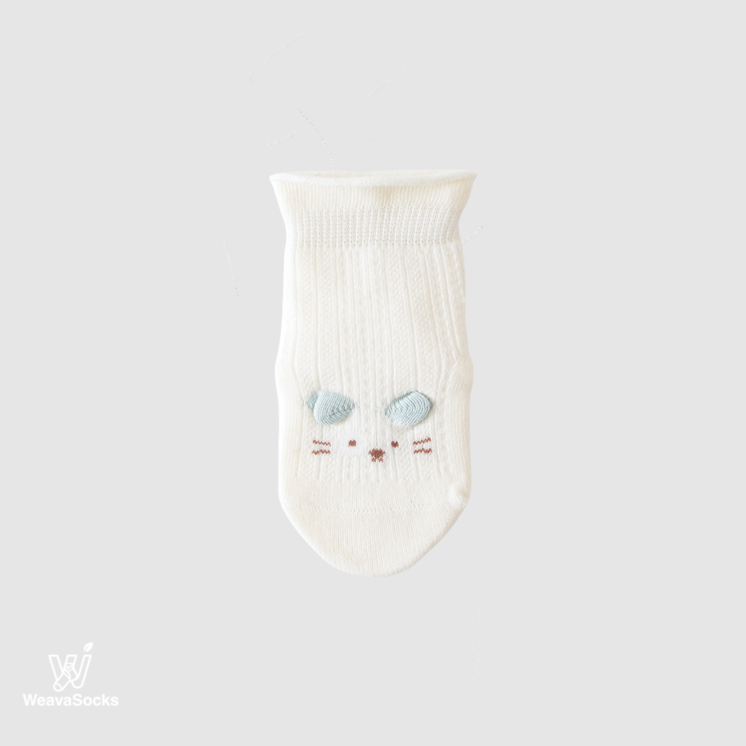 Babies' Ankle Socks with Perky 3D Ears-1 Pack