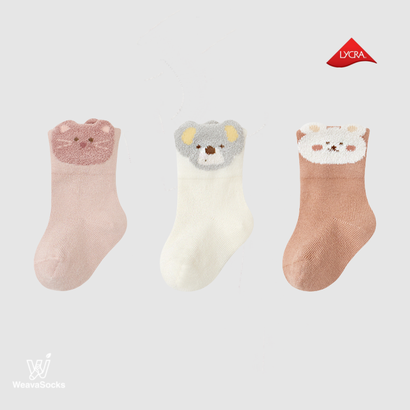 Babies' Cuddle Buddies Ankle Socks-3 Pack