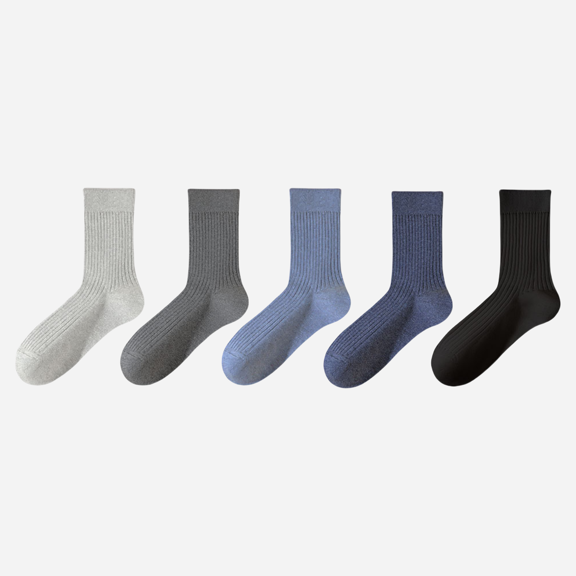 Men's All-Weather Ribbed Socks-5 Pack