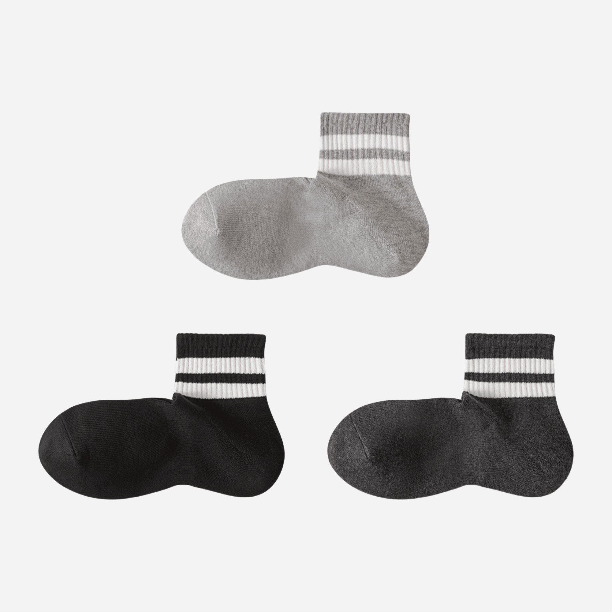 Men's Retro Stripe Ankle Socks-5 Pack