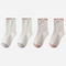 Kid's Pastel Dot Lettuce Cuff Socks - 4 Pairs - Weavasocks