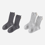Kid's Sweet Pearl Trim Socks - 2 Pairs - Weavasocks