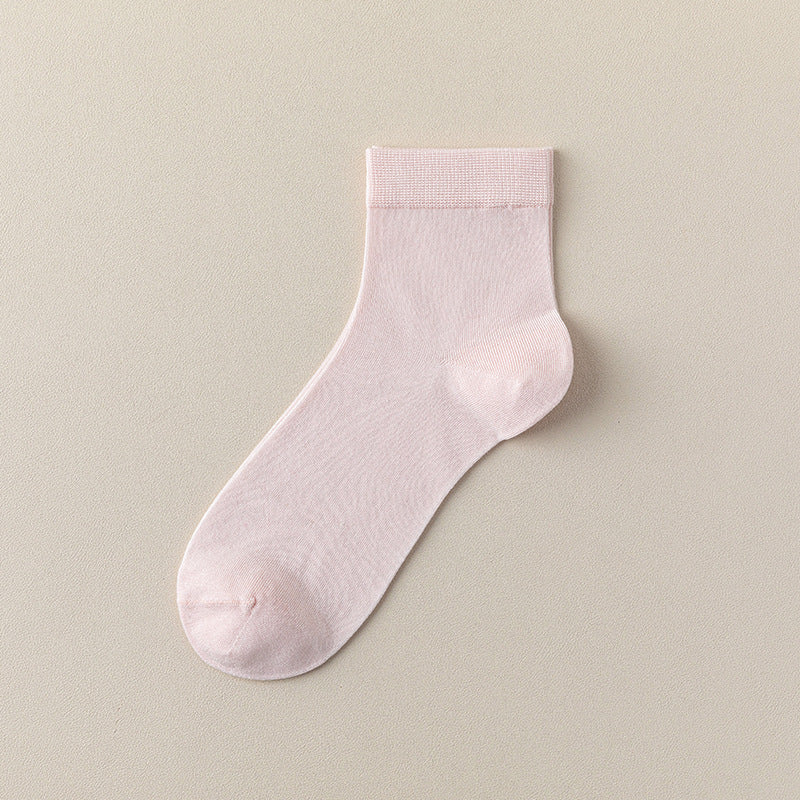 Women's 10% Silk & Modal Antibacterial Ankle Socks - product photo showing modal and mulberry silk comfort