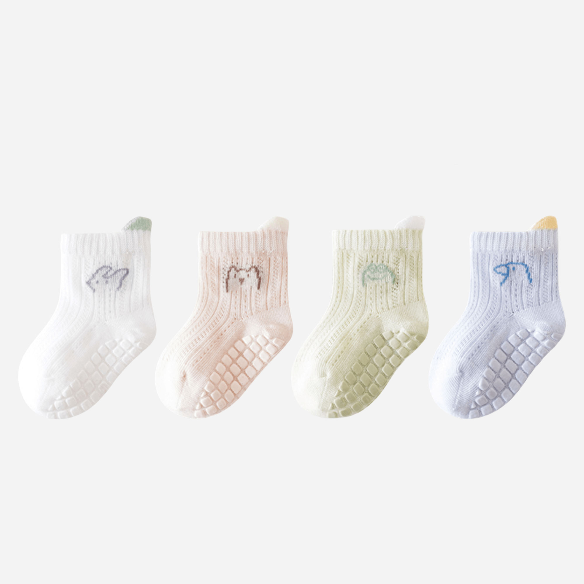 Babies Steady Grid Grip Socks-4 Pack - Weavasocks