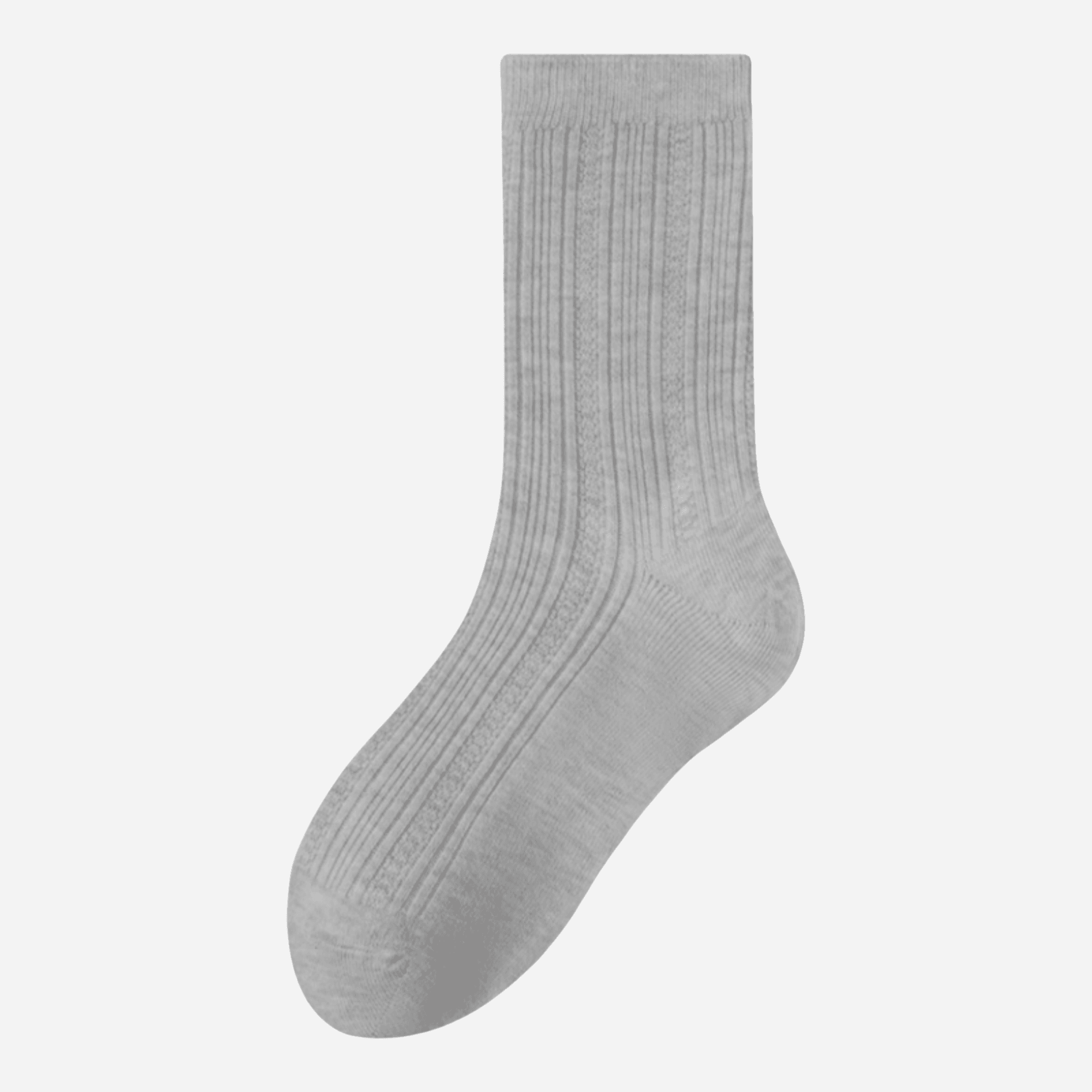 Women's Luxury Wool & Silk Ribbed Socks - Single Pair