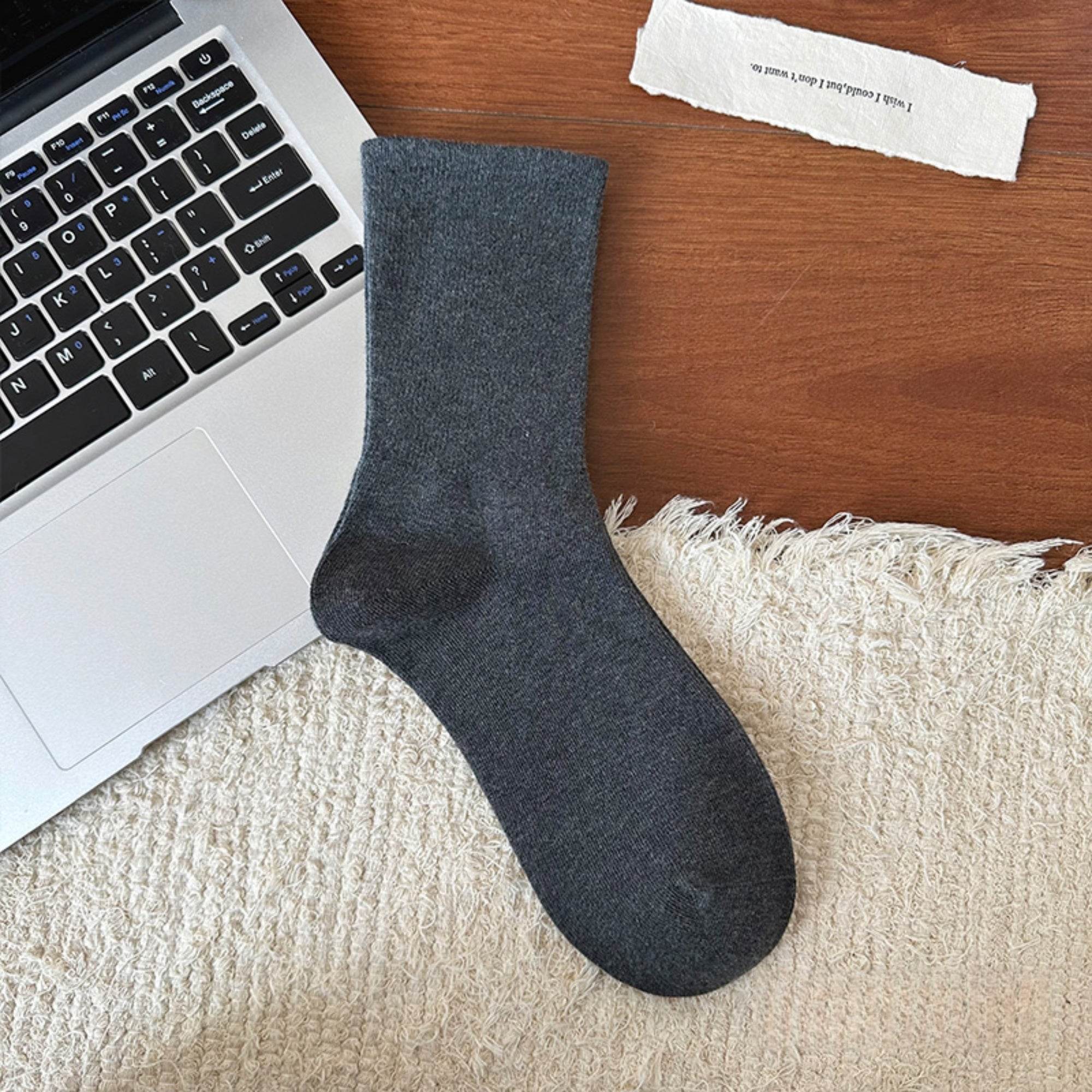Women's Soft Cotton Crew Socks - Single Pair