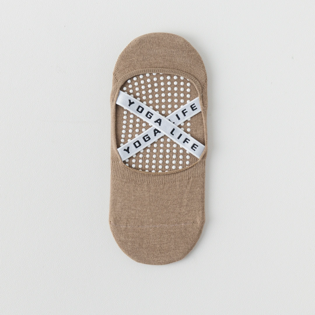 Women's 95% Cotton Yoga Ballet Socks - product photo showing secure grip comfort