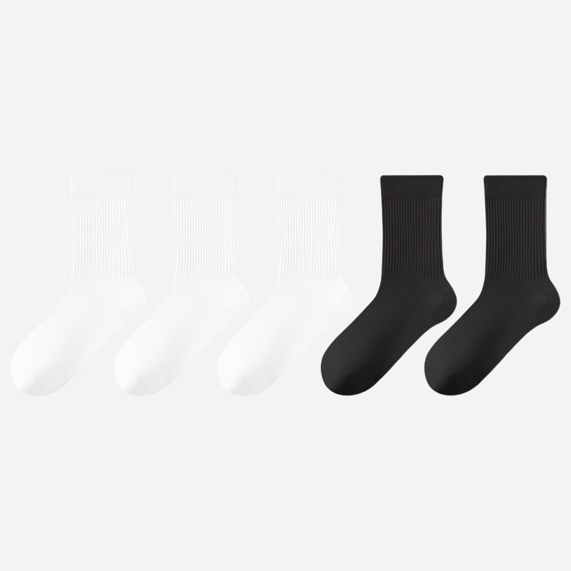 Women's Fresh Rib Crew Socks-5 Pack