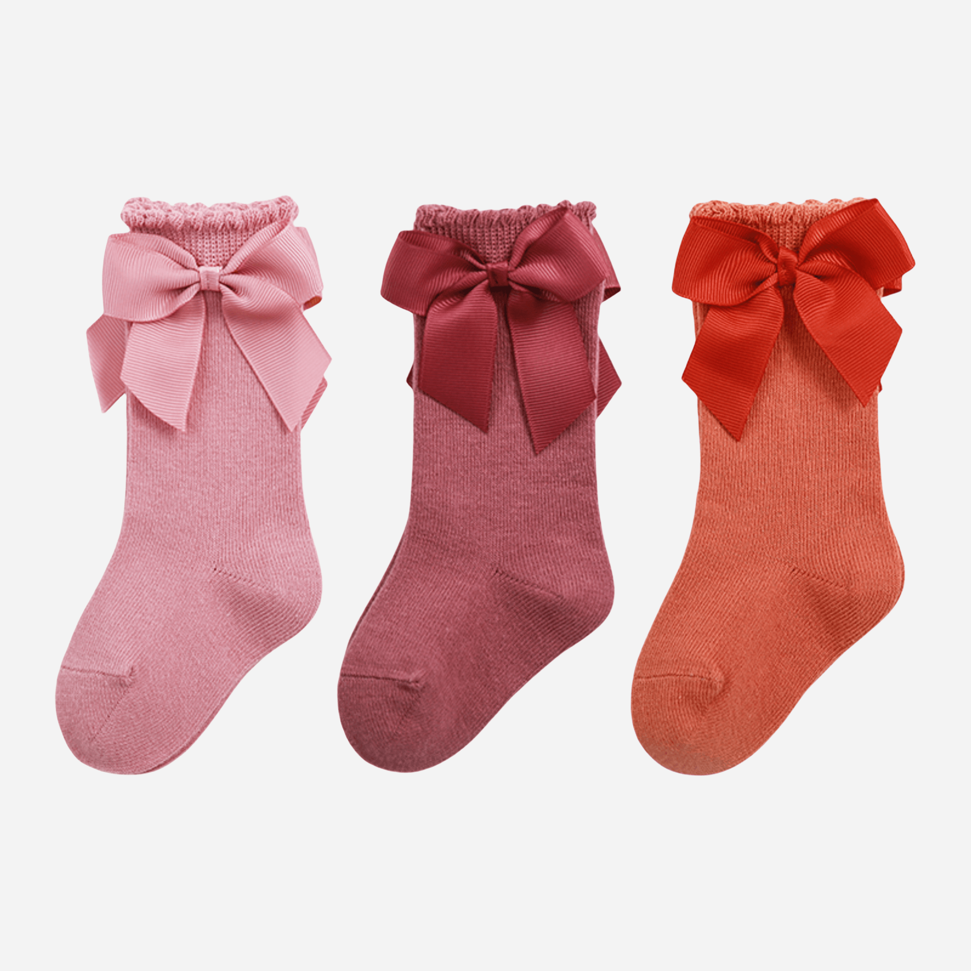 Babies The Grand Bow Knee-Highs-3 pack - Weavasocks