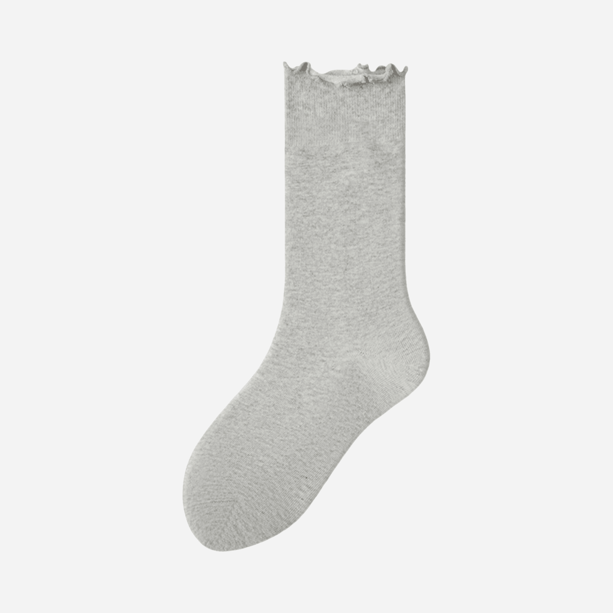 Women's Ruffle Cuff Cotton Crew Socks - Single Pair