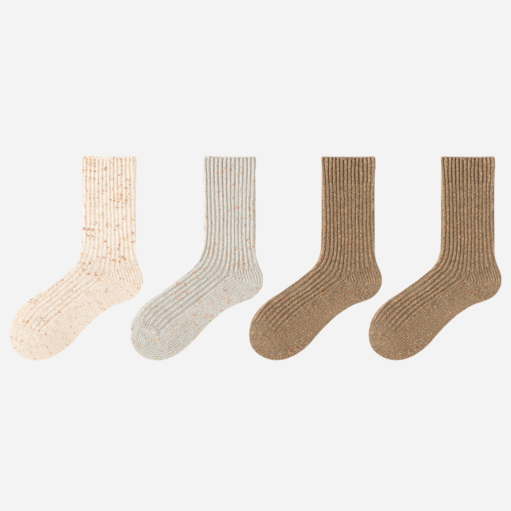 Women's Cozy Flecked Ribbed Socks - 4 Pairs