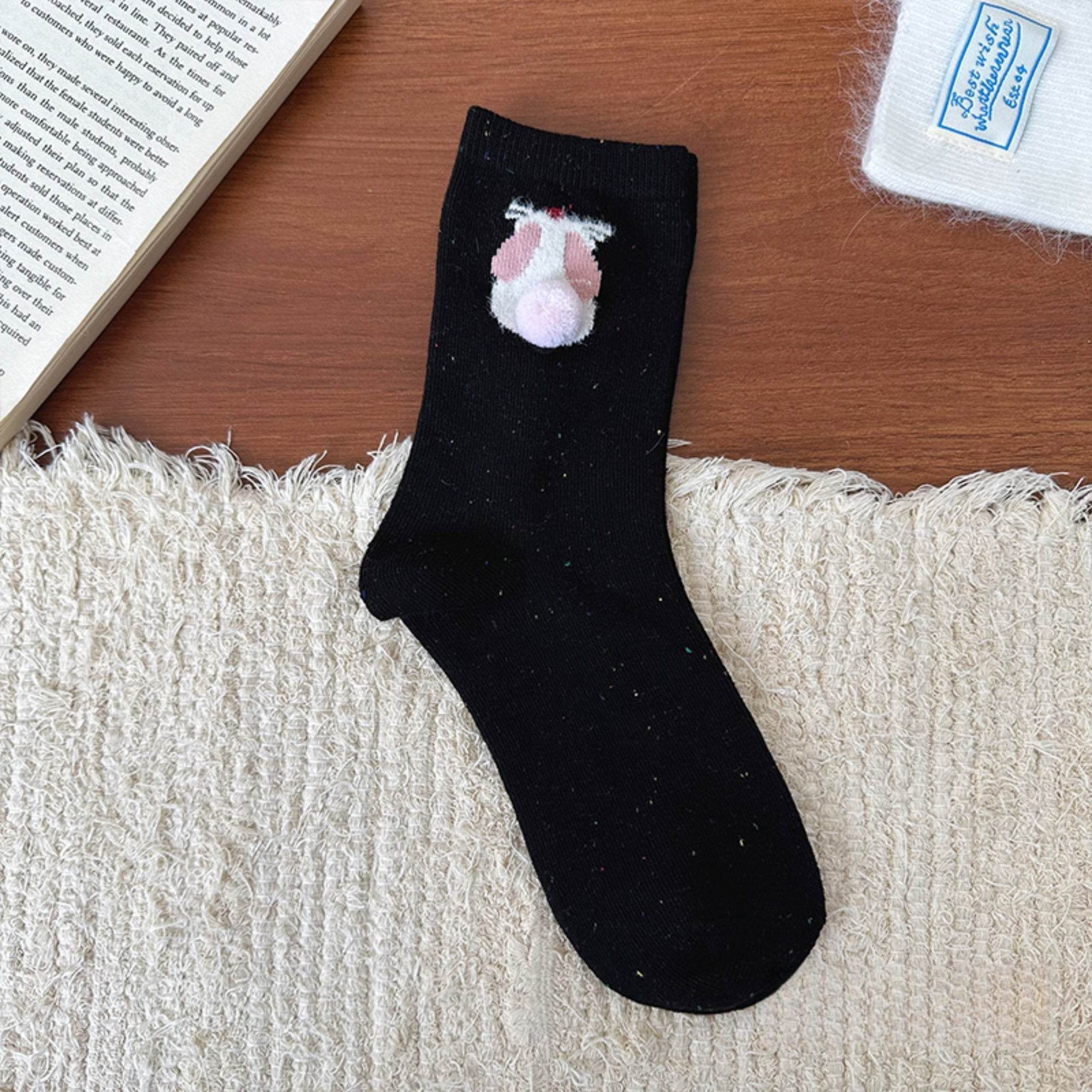 Women's Dainty Pet & Bow Crew Socks - Single Pair